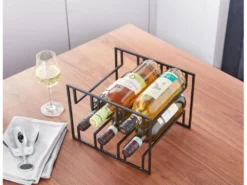 Porte-Bouteilles De Vin 6 Bouteilles 29x21x25cm Casier à Vin Métal Noir -Herman Miller Magasin accessoire et rangement cuisine 22937159