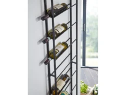 Casier à Vin Mural Métal Noir 36x150x8cm Étagère Porte-bouteilles Étroit -Herman Miller Magasin accessoire et rangement cuisine 22937173