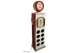 Porte-bouteilles Avec Lampe 8 Bouteilles - H.112 Cm - Blanc - Pompe à Gauche - DRIVE-IN -Herman Miller Magasin accessoire et rangement cuisine 3200421