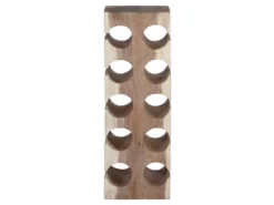 Porte-bouteilles En Bois De Suar - 10 Bouteilles - L. 19 X P. 27 X H. 70 Cm - Naturel - CAGAYAN -Herman Miller Magasin accessoire et rangement cuisine 4266623