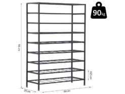 HOMCOM Étagère à Vin Rack Pour Bouteilles Range-bouteilles Capacité 54 Bouteilles Dim. 63L X 25l X 91H Cm Métal Noir -Herman Miller Magasin accessoire et rangement cuisine 8844375