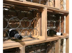 Casier Rustique 12 Bouteilles Bois Et Métal - BACCHUS -Herman Miller Magasin accessoire et rangement cuisine 8844409