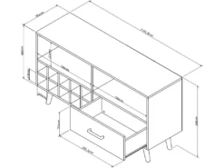 Meuble D'Entrée Range-Bouteilles Châtaignier Noir -Herman Miller Magasin accessoire et rangement cuisine 9449935