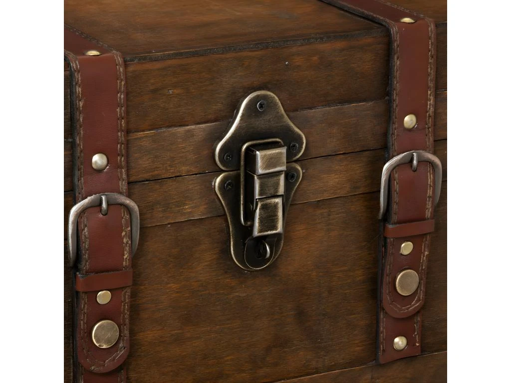 Coffre Mini Bar Rétro En Bois 6 Cases à Bouteilles H 58.5 Cm 3 Coffre Mini Bar Rétro En Bois 6 Cases à Bouteilles H 58.5 Cm – Image 3