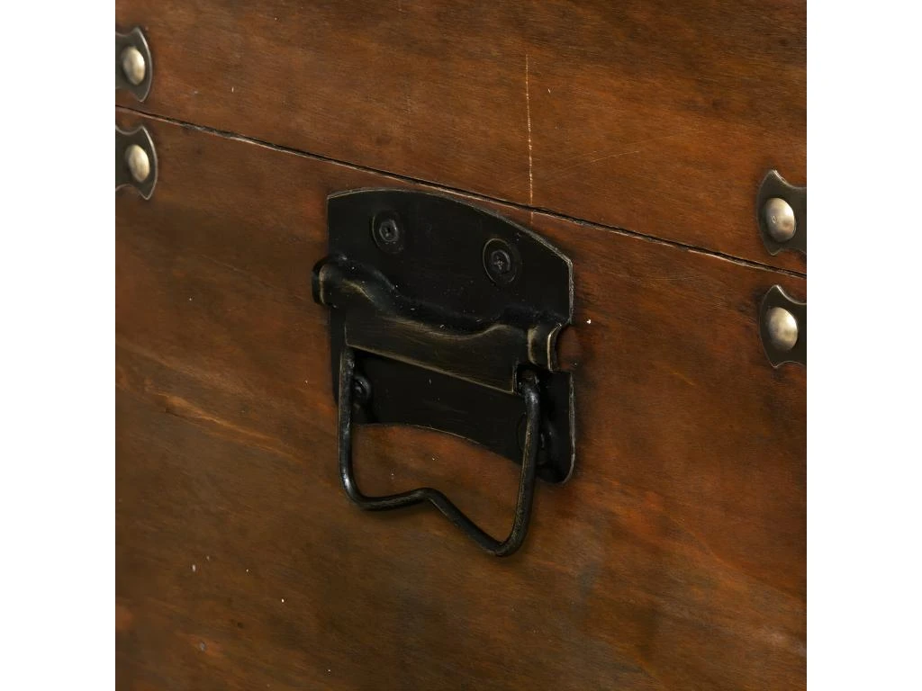 Coffre Mini Bar Rétro En Bois 6 Cases à Bouteilles H 58.5 Cm 4 Coffre Mini Bar Rétro En Bois 6 Cases à Bouteilles H 58.5 Cm – Image 4