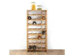 Range-bouteilles, étagère à Bouteilles En Bambou Coloris Naturel - Longueur 45 X Profondeur 24 X Hauteur 89 Cm -Herman Miller Magasin accessoire et rangement cuisine 9450089