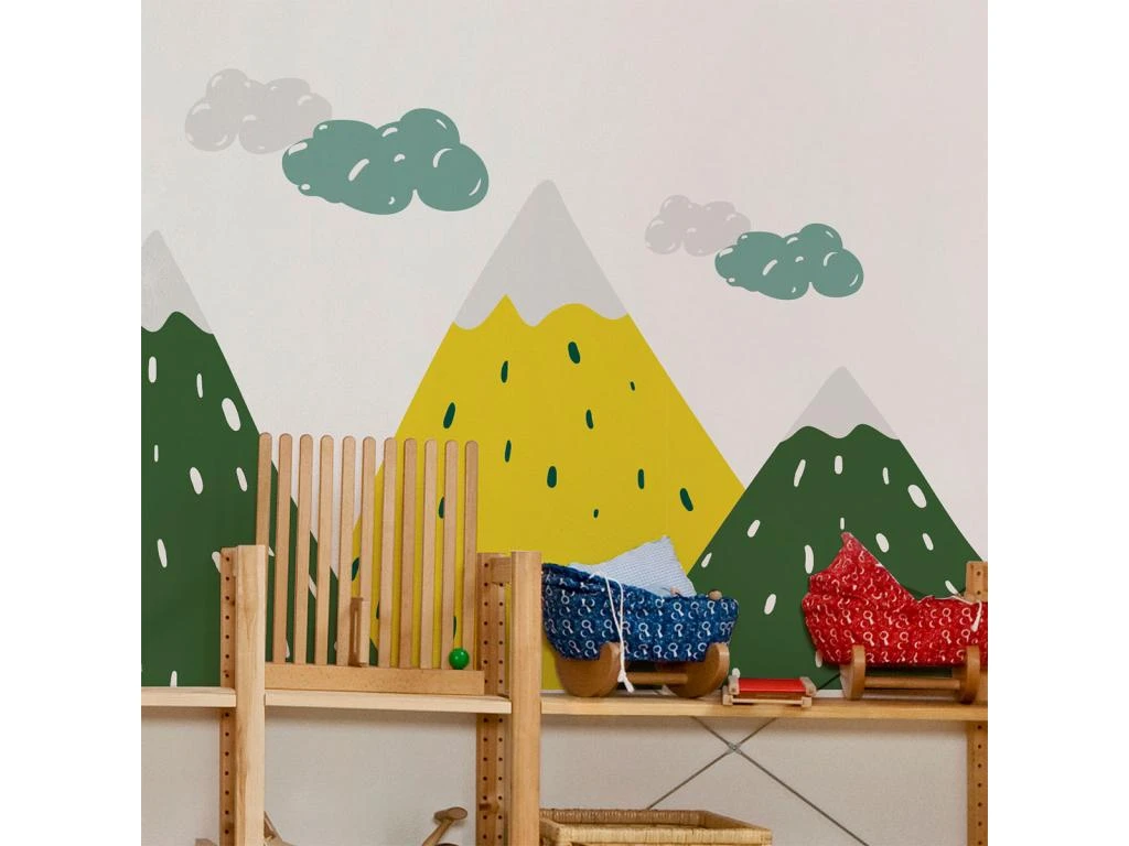 Stickers Muraux Enfants - Décoration Chambre Bébé - Autocollant Sticker Mural Géant Enfant Montagnes Scandinaves ZOUKA - 50x75cm 5 Stickers Muraux Enfants - Décoration Chambre Bébé - Autocollant Sticker Mural Géant Enfant Montagnes Scandinaves ZOUKA - 50x75cm – Image 5