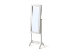 Armoire à Bijoux Miroir Psyché En MDF Et Bois De Sapin BERENICE - L.30 X H.120 Cm - Blanc -Herman Miller Magasin armoire a bijoux 365789