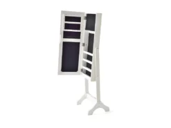 Armoire à Bijoux Miroir Psyché En MDF Et Bois De Sapin BERENICE - L.30 X H.120 Cm - Blanc -Herman Miller Magasin armoire a bijoux 365791