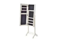 Armoire à Bijoux Miroir Psyché En MDF Et Bois De Sapin BERENICE - L.30 X H.120 Cm - Blanc -Herman Miller Magasin armoire a bijoux 365797