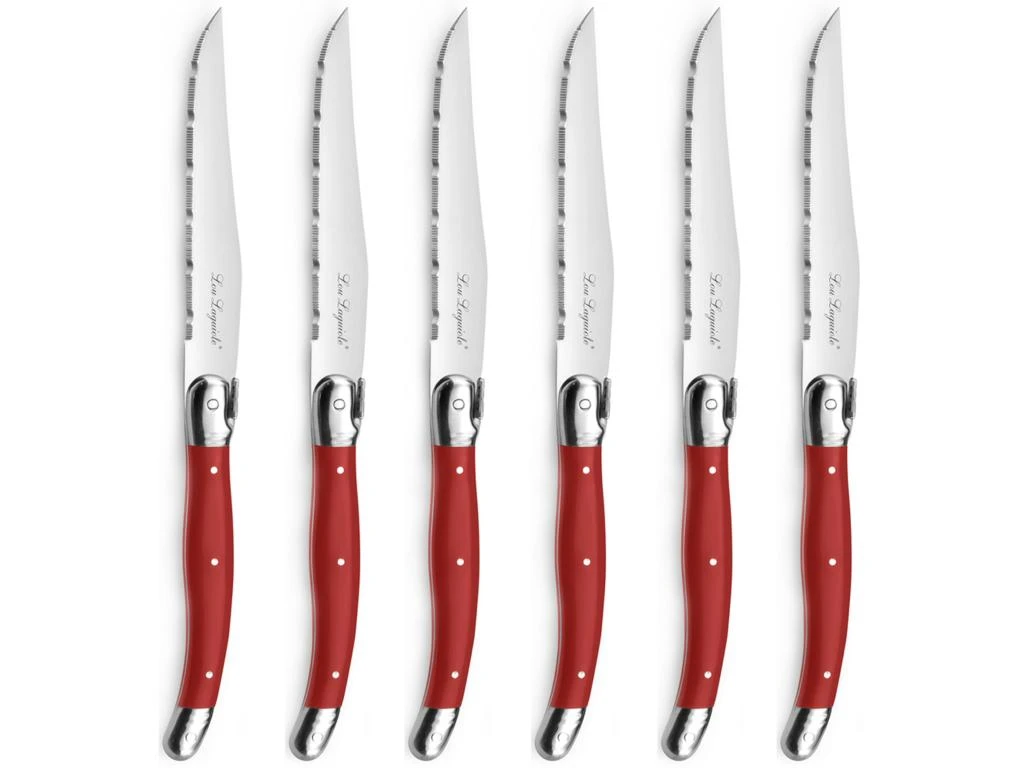 Tradition - Bloc 6 Couteaux Steak Rouge 2 Tradition - Bloc 6 Couteaux Steak Rouge – Image 2