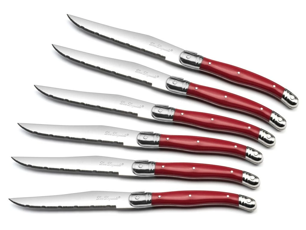 Tradition - Bloc 6 Couteaux Steak Rouge 4 Tradition - Bloc 6 Couteaux Steak Rouge – Image 4