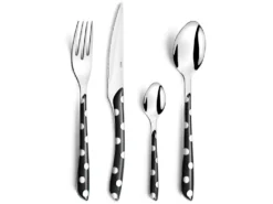 Eclat Pois - Ménagère 24 Pièces Noir