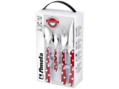 Eclat Pois - Ménagère 24 Pièces Rouge -Herman Miller Magasin couvert 12972815