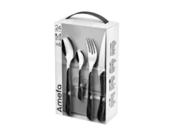 Eclat Nature - Ménagère 24 Pièces Bois Noir -Herman Miller Magasin couvert 12972965