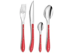 Bistro 1-2-3 - Ménagère 24 Pièces Rouge