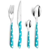 Eclat Pois - Ménagère 24 Pièces Turquoise