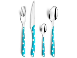 Eclat Pois - Ménagère 24 Pièces Turquoise