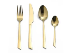 Ménagère 24 Pièces En Inox - Finition Miroir - Coloris Champagne - GRAZIA -Herman Miller Magasin couvert 13388739