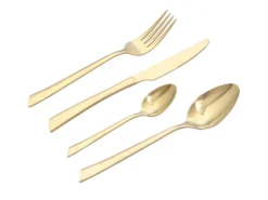 Ménagère 24 Pièces En Inox - Finition Miroir - Coloris Champagne - GRAZIA -Herman Miller Magasin couvert 13388743