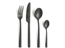 Manille - Ménagère 16 Pièces Vintage Noir