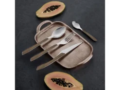 Eclat Nature - Ménagère 16 Pièces Bois Foncé -Herman Miller Magasin couvert 14463493