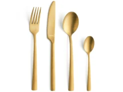 Manille - Ménagère 16 Pièces Vintage Doré