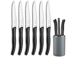 Sky - Bloc 6 Couteaux Steak Noir
