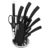 Ensemble De 8 Couteaux Avec Support En Acrylique-Noir