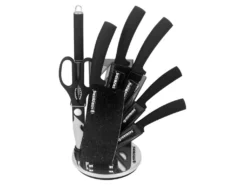 Ensemble De 8 Couteaux Avec Support En Acrylique - Carbone