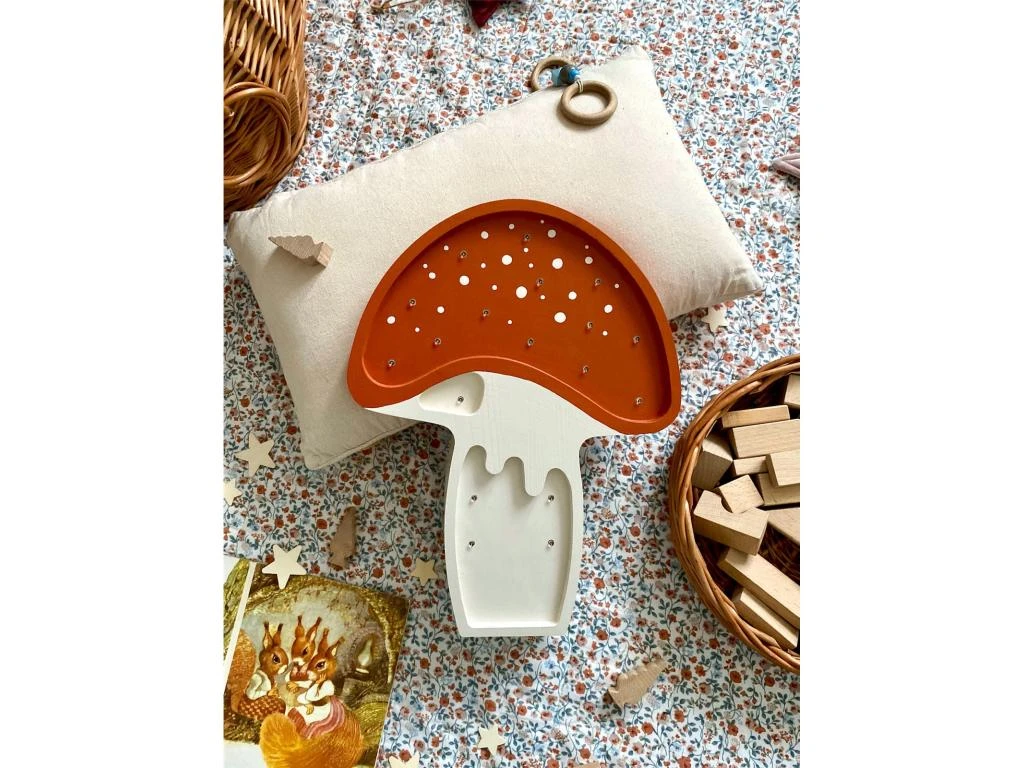 Lampe Veilleuse Enfant Artisanale Champignon 5 Lampe Veilleuse Enfant Artisanale Champignon – Image 5