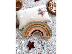 Lampe Veilleuse Enfant Artisanale Bois Arc-en-ciel -Herman Miller Magasin lampe 15119785
