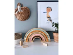Lampe Veilleuse Enfant Artisanale Bois Arc-en-ciel -Herman Miller Magasin lampe 15119787