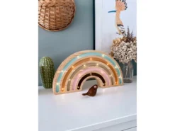 Lampe Veilleuse Enfant Artisanale Bois Arc-en-ciel -Herman Miller Magasin lampe 15119797