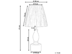 Lampe à Poser En Bois Clair 41 Cm MORONA -Herman Miller Magasin lampe 22965957