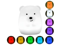 Veilleuse Bébé Ours Sans Fil Touch Souple LED Multicolore Dimmable TEDDY H19cm -Herman Miller Magasin lampe 9623641