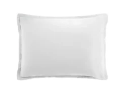 Taie D'oreiller Rectangle Satin De Coton Blanc 50x70 Cm