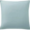 Taie D'oreiller 65x65 Carré En Percale De Coton Lavé 80 Fils Bleu Lagon - Linge De Lit Premium 100% Percale Lavé