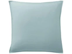 Taie D'oreiller 65x65 Carré En Percale De Coton Lavé 80 Fils Bleu Lagon - Linge De Lit Premium 100% Percale Lavé