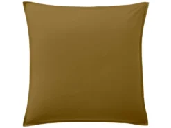 Taie D'oreiller 65x65 Carré En Percale De Coton Lavé 80 Fils Camel - Linge De Lit Premium 100% Percale Lavé