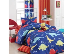 Housse De Couette 140x200 + 1 Taie D'oreiller 60x60 Cm Polycoton Dinazorus