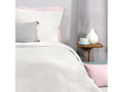 Parure De Lit Housse De Couette Avec Taie D'oreiller 100% Gaze De Coton Blanc : Taille - 240 X 260 Cm -Herman Miller Magasin linge de lit 10175665