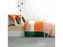 Housse De Couette 240x260 Cm + 2 Taies D'oreiller 65x65 Cm 100% Coton 47 Fils Zoom -Herman Miller Magasin linge de lit 10749297