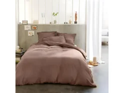 Housse De Couette 240x260 Cm + 2 Taies D'oreiller 65x65 Cm En Lin Français Lavé Nougat 7 Housse De Couette 240x260 Cm + 2 Taies D'oreiller 65x65 Cm En Lin Français Lavé Nougat -Herman Miller Magasin linge de lit 10749303
