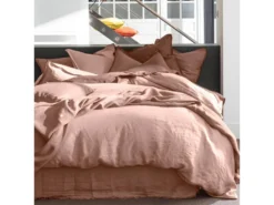 Housse De Couette 240x260 Cm + 2 Taies D'oreiller 65x65 Cm En Lin Français Lavé Nougat 9 Housse De Couette 240x260 Cm + 2 Taies D'oreiller 65x65 Cm En Lin Français Lavé Nougat -Herman Miller Magasin linge de lit 10749307