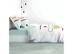 Housse De Couette 240x260 Cm + 2 Taies D'oreiller 65x65 Cm 100% Coton 47 Fils Siano -Herman Miller Magasin linge de lit 10749403