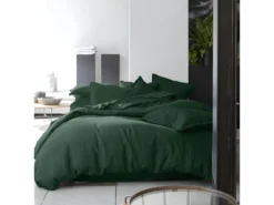 Housse De Couette 240x260 Cm + 2 Taies D'oreiller 65x65 Cm En Lin Français Lavé Pin