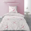 Housse De Couette 140x200 Cm + 1 Taie D'oreiller 100% Coton 57 Fils Rina