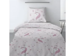 Housse De Couette 140x200 Cm + 1 Taie D'oreiller 100% Coton 57 Fils Rina -Herman Miller Magasin linge de lit 10749535