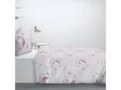 Housse De Couette 140x200 Cm + 1 Taie D'oreiller 100% Coton 57 Fils Rina -Herman Miller Magasin linge de lit 10749537